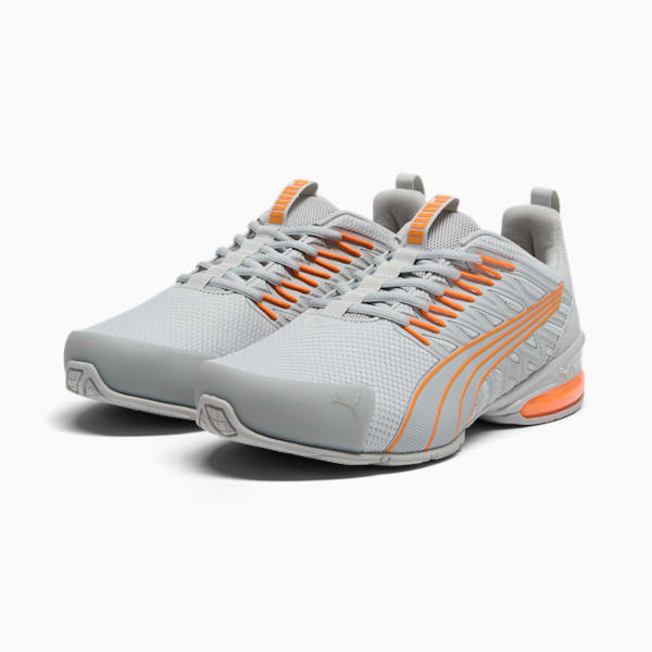 Zapatos para correr para hombre Enzo Wide, Cool Light Gray-Orange Glow, extralarge